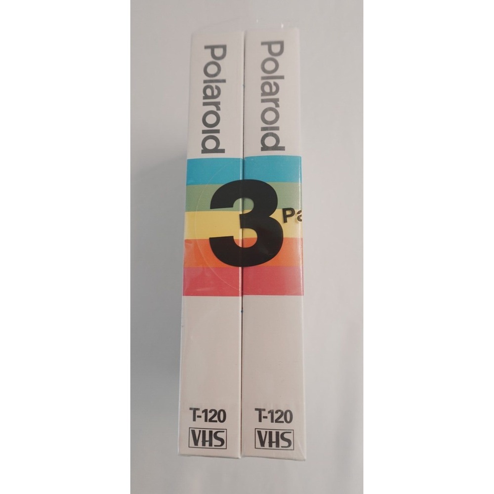 Polaroid Supercolor T-120 VHS Lot‎ Of 2 Video Cassette Tapes 6 hours New Sealed